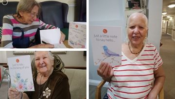 Hayes care home Residents create postcards for loved ones